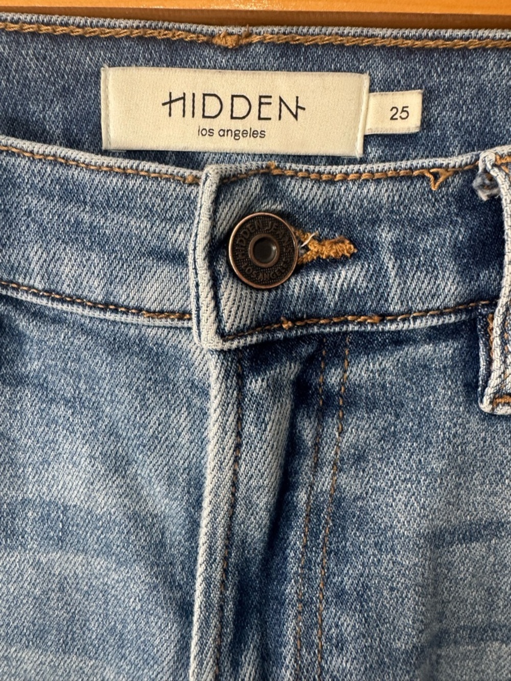 Hidden Logan Dad Cargo Wide Leg Jeans Size 25 Medium Wash - Picture 7 of 16